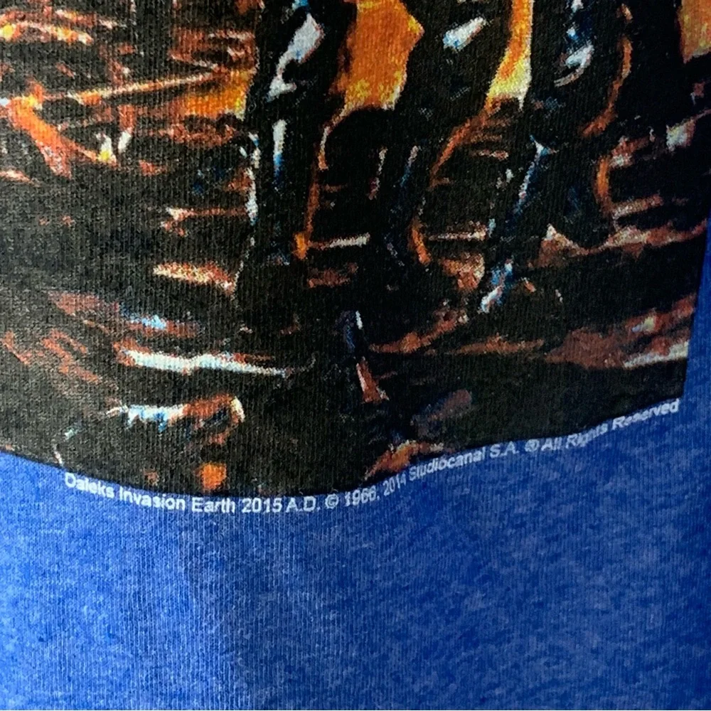 Doctor Who Invasion Earth Graphic T Shirt Invasion Earth Blue Nerdy Dr Who - Picture 5 of 9